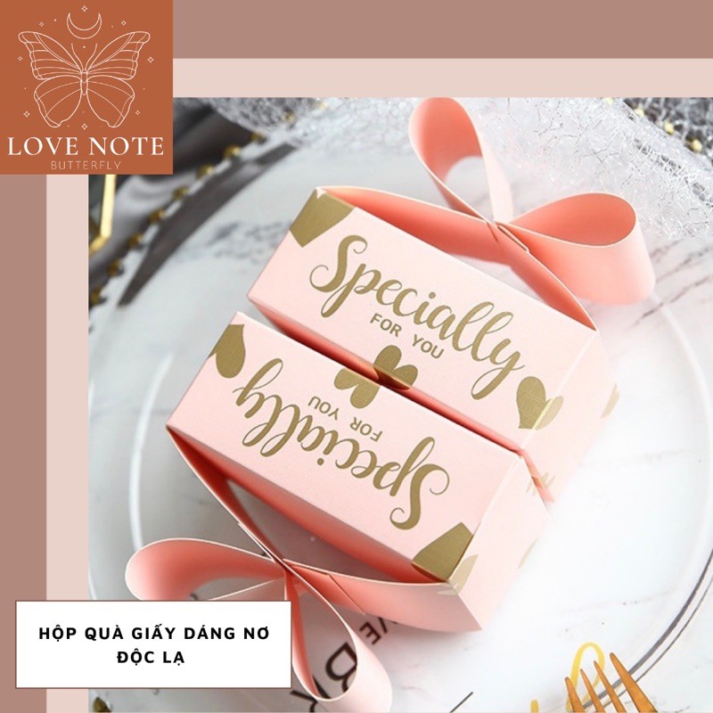 Hộp quà giấy dáng nơ đựng son, trang sức tặng sinh nhật, kỷ niệm, lễ tết, giáng sinh, Valentine | BigBuy360 - bigbuy360.vn