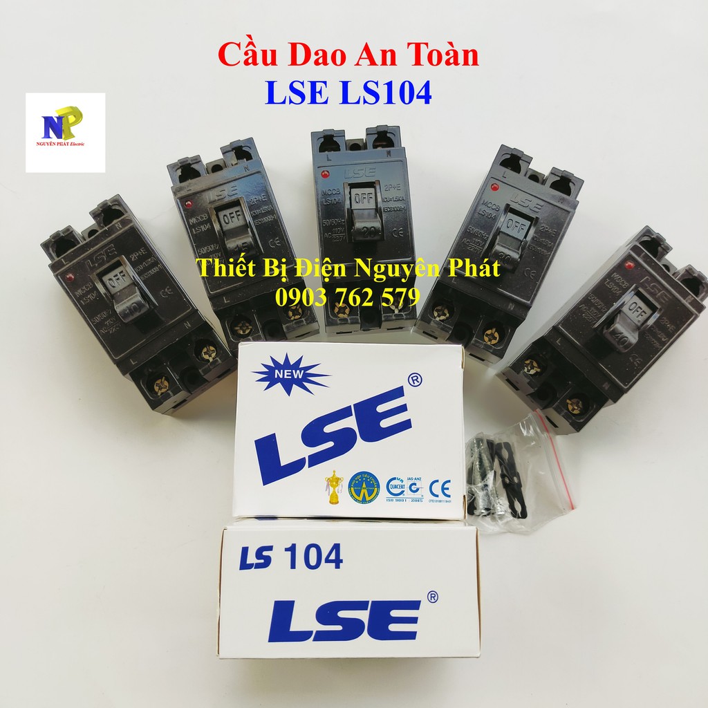 [LSE] Cầu Dao An Toàn LS104 (Aptomat Chính Thái Màu Đen 10A,15A,20A,30A,40A)