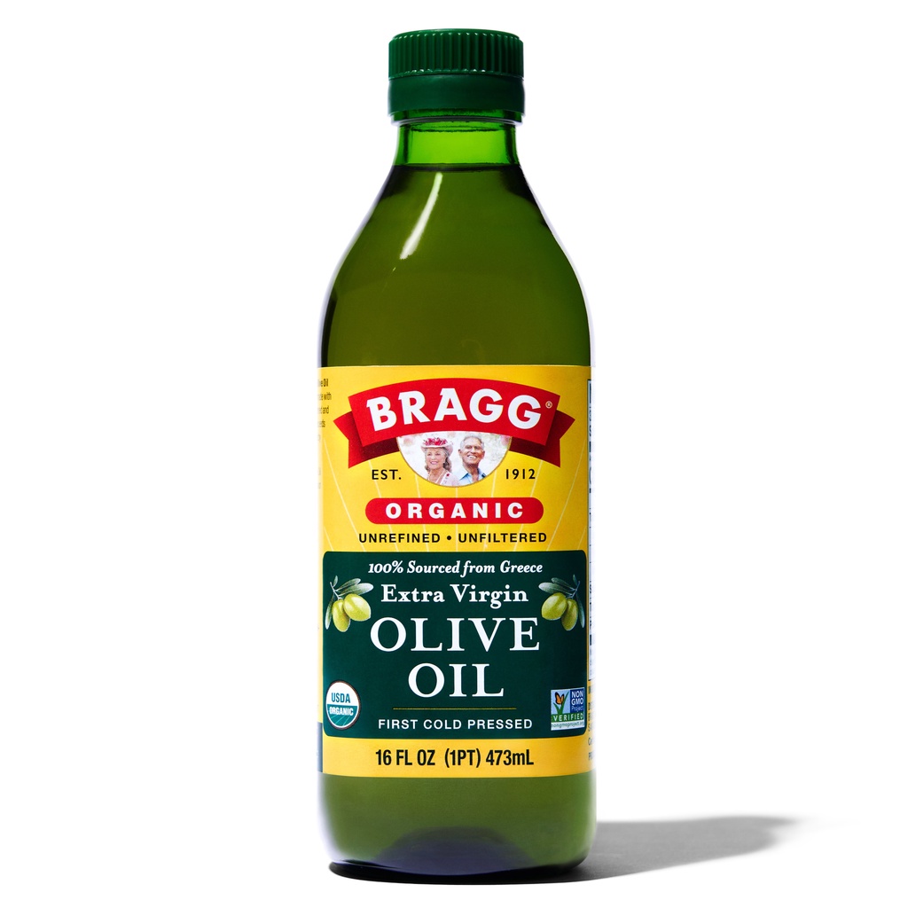 Dầu Olive Hữu Cơ Ép Lạnh  - 473ml - Bragg
