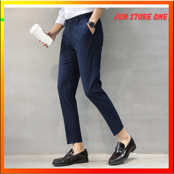 Quần tây nam ống côn dáng body vải co giãn cao cấp công sở đi học đi tiệc đi chơi,Quần âu nam bigsize