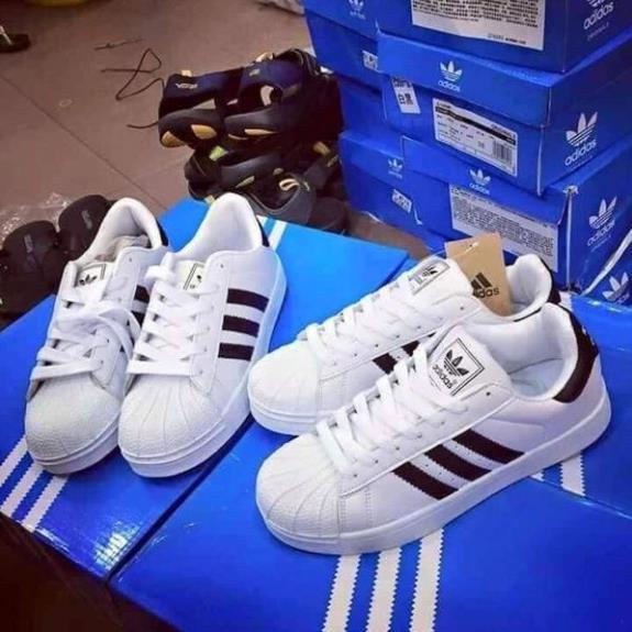 Giày Sneaker Nam Nữ Trắng 𝑨𝒅𝒊𝒅𝒂𝒔 𝑴𝒖̃𝒊 𝑺𝒐̀, Giày Thể Thao Das 𝑺𝒐̀ Đủ Size Nam Nữ phun box bill