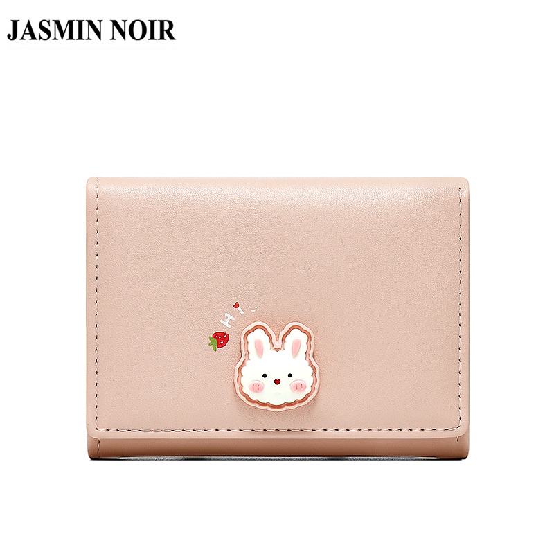 Ví nữ bằng da PU JASMIN NOIR ngắn có khóa đơn giản