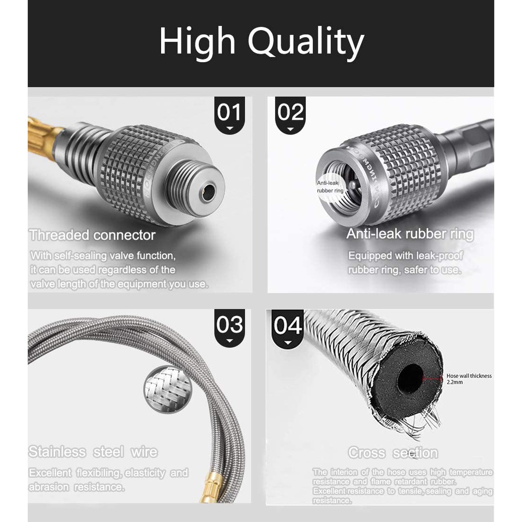 Phụ kiện dây nối dài bình gas mini Campingmoon Z17