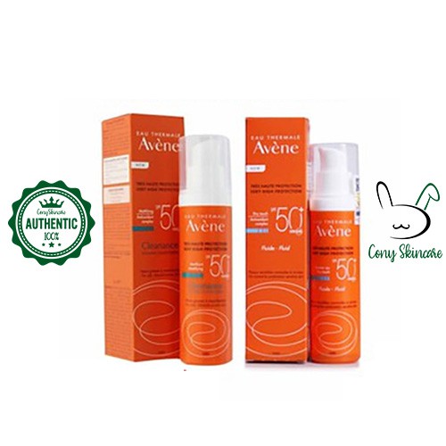 Kem chống nắng Avene Cleanance da dầu mụn / Avene Fluid da thường, hỗn hợp