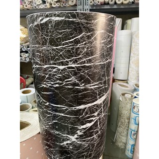 DECAL 1M Giấy dán tường KHỔ 45CM có sẵn keo - đá hoa cương nứt trắng