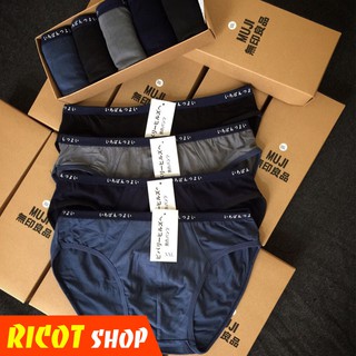 Hộp 5 Chiếc Quần Sịp Chéo Nam Cao Cấp MUJI xuất Nhật - Ricotshop - Vải Siêu Mềm Mát - ST103