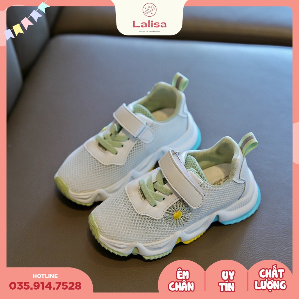 [Hàng chính hãng] Giày Thể Thao, Giày Sneaker Hoa Cúc, Phối Lưới Đế Màu, Thời Trang Phong Cách LALISA, Size từ 26 - 30