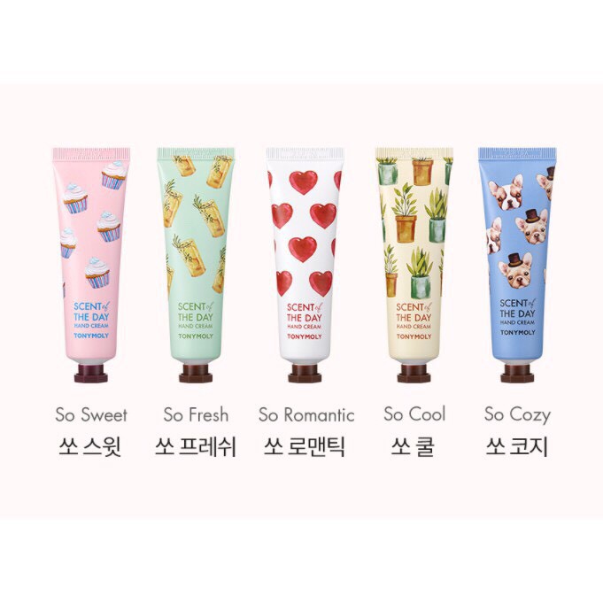 Kem dưỡng da tay Tonymoly Scent Of The Day Hand Cream 30ml [Yunaa Cosmetics]