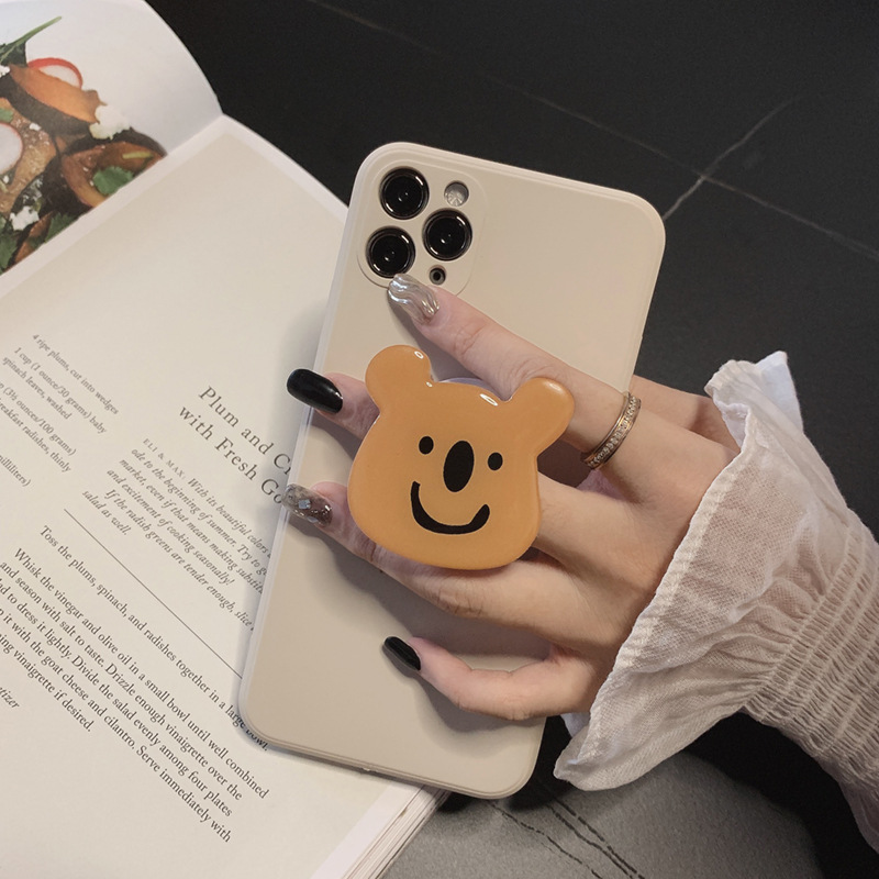 Ốp điện thoại trang trí gấu hoạt hình đáng yêu thời trang cho IPHONE 11 PRO X XR XS MAX 8 7 PLUS SE 2020