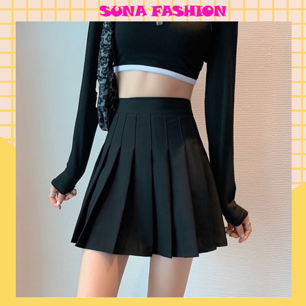 Chân váy ngắn xếp ly cạp cao chất tuyết mưa, Chân váy tennis xếp li SUNA FASHION