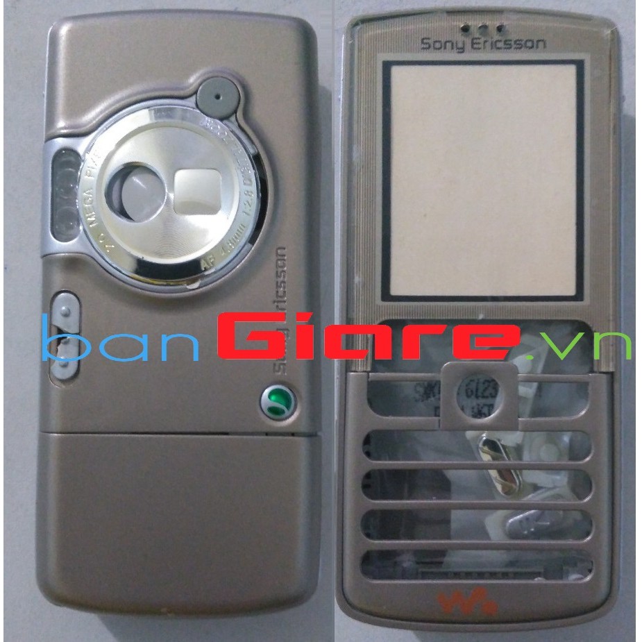 BỘ VỎ SONY ERICSSON W800 (CÓ SƯỜN) MÀU VÀNG