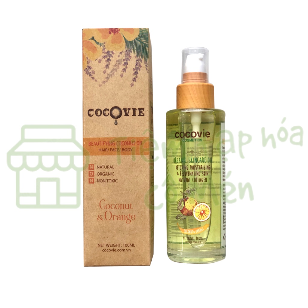 [CHÍNH HÃNG] Tinh Dầu Dừa Cam Nguyên Chất 100ml - Cocovie Beautiflying Coconut Oil With Orange | BigBuy360 - bigbuy360.vn