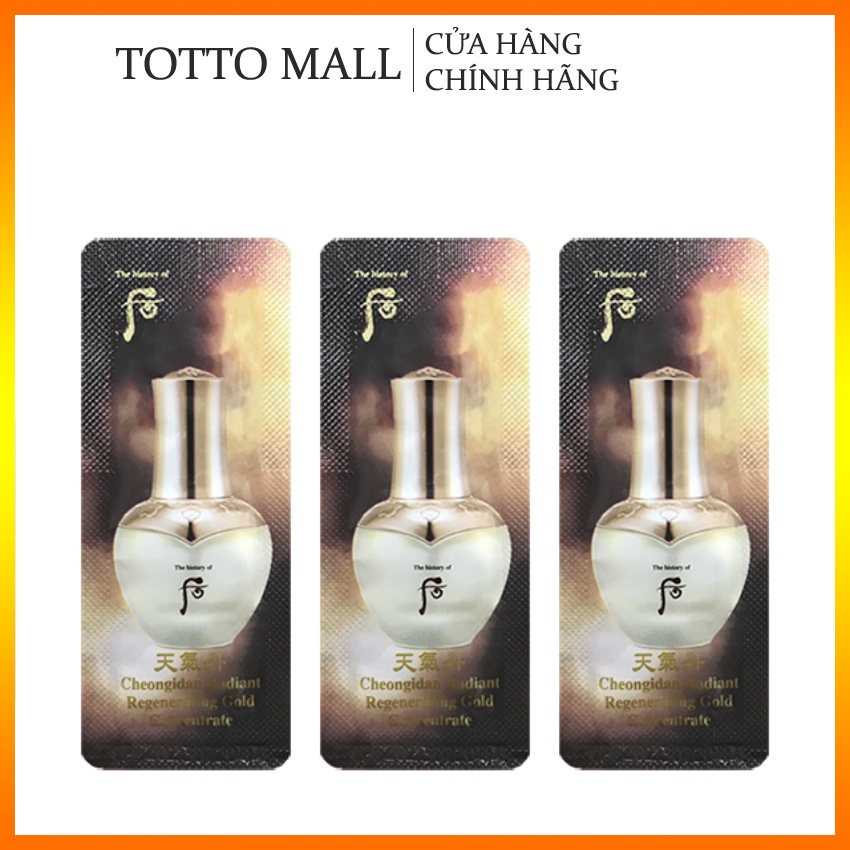 Tinh chất Whoo Cheongidan Radiant Regenerating Gold Concentrate 1ml/gói - Tinh chất Whoo vàng