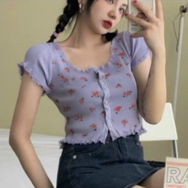 Áo len hoa phong cách Hàn quốc