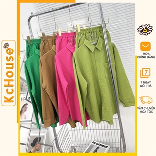 Áo sơ mi phối quần đùi cá tính, KC House