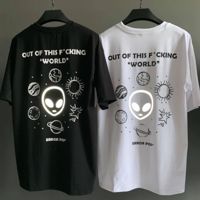 [Mã WASKT410K giảm 10K đơn 50K] Áo thun áo phông tay lỡ phản quang Unisex SV Plus-09 Alien full size M L XL | BigBuy360 - bigbuy360.vn