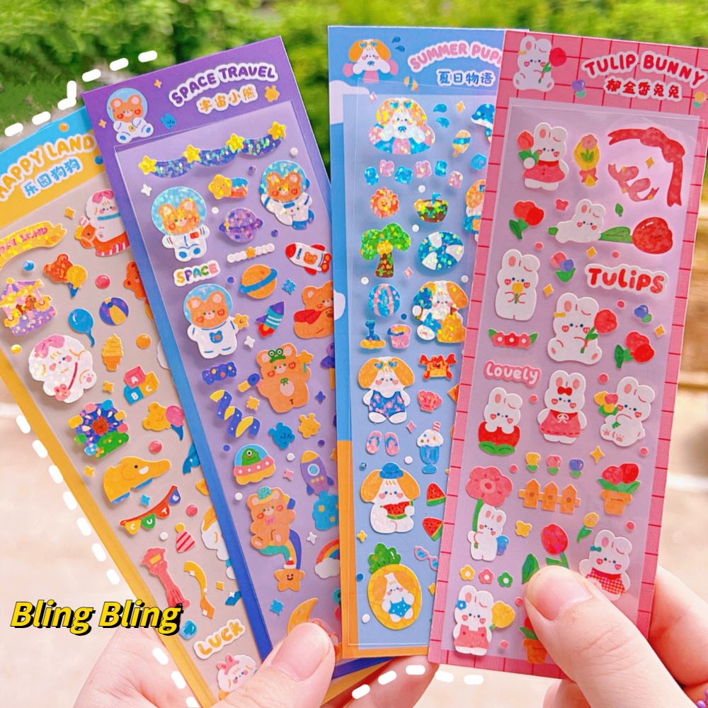 Miếng Dán Trang Trí Sổ Tay Họa Tiết Hoạt Hình Dễ Thương DIY