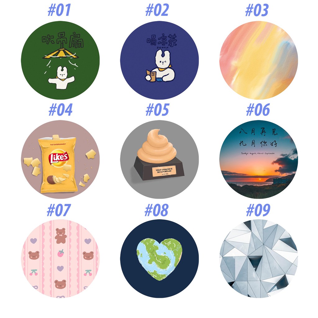 Giá Đỡ Điện Thoại POPSOCKET Quấn Tai Nghe in hình CUTE