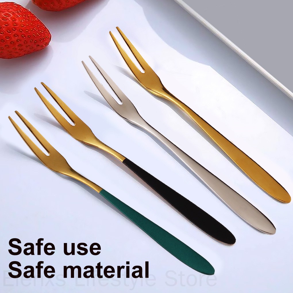 Nĩa ăn bánh/trái cây bằng thép không gỉ