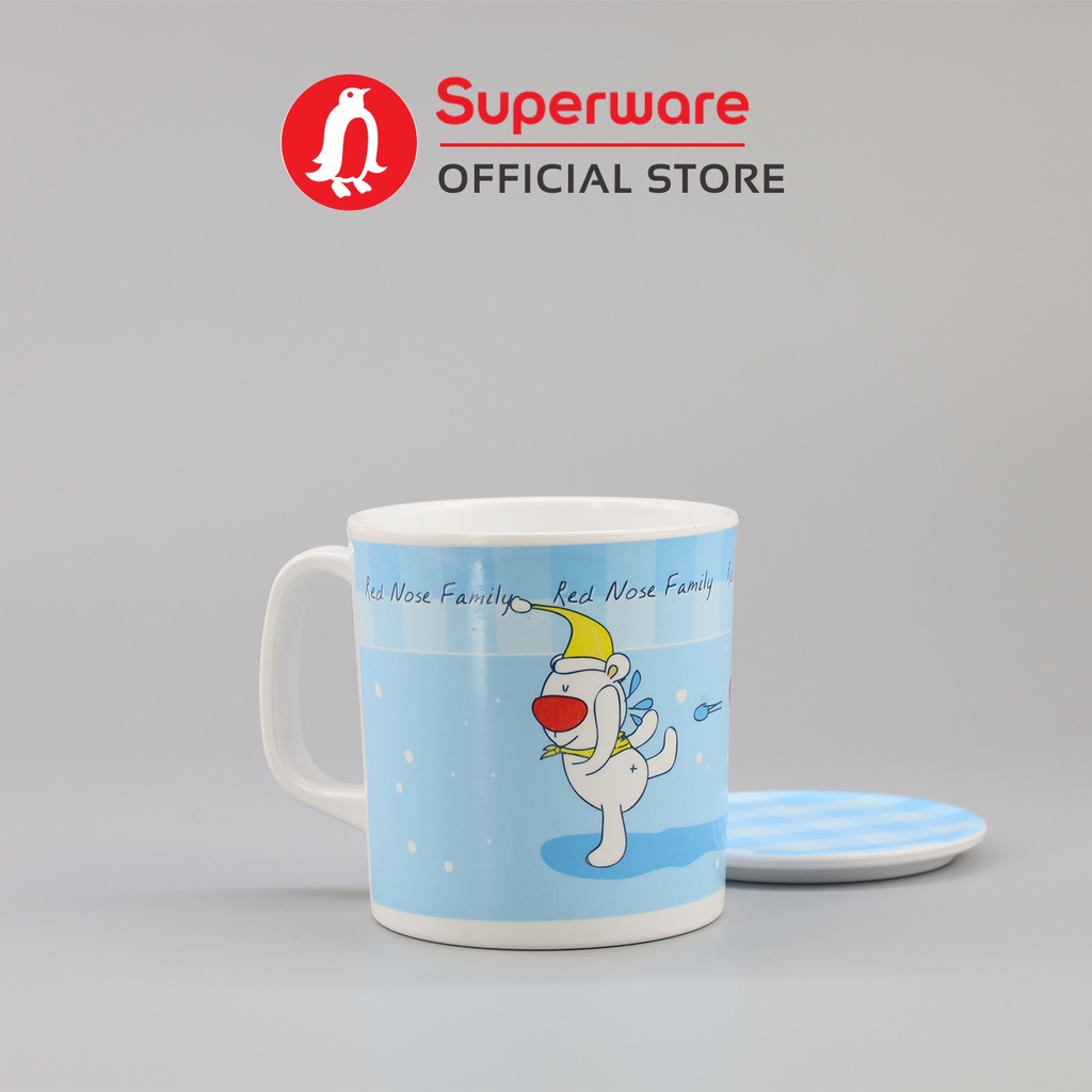 Ly Có Nắp Họa Tiết Red Nose Chất Liệu 100% Melamine | Superware Thái Lan | CL342