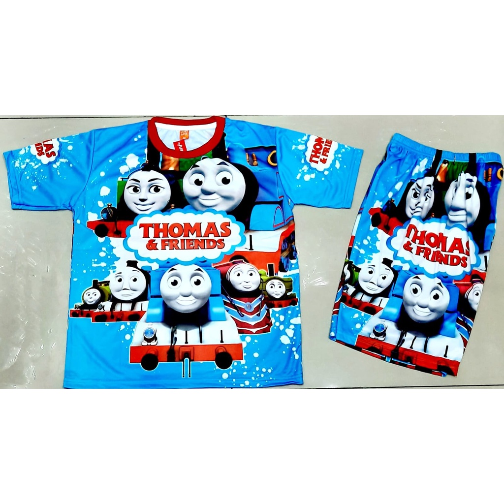 Marvel Set Đồ In Hình Thời Trang Cho Bé 2-12 Tuổi | Áo Thun Nam Tay Ngắn In Hình Xe Lửa THOMAS & FRIENDS