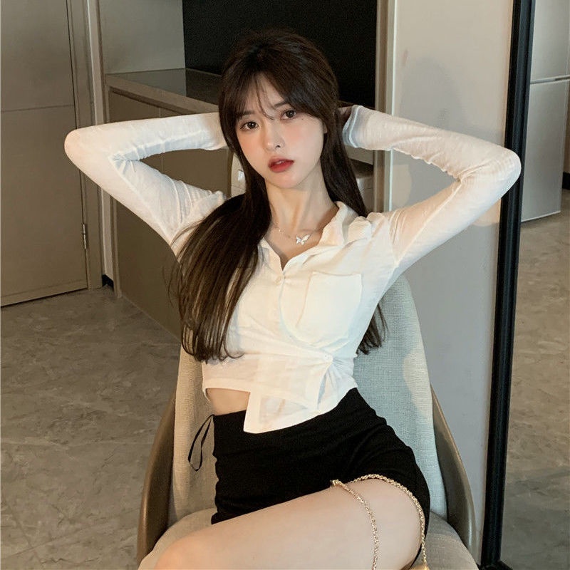 Áo COZOKC dệt kim tay dài dáng ôm chống nắng thời trang cho nữ