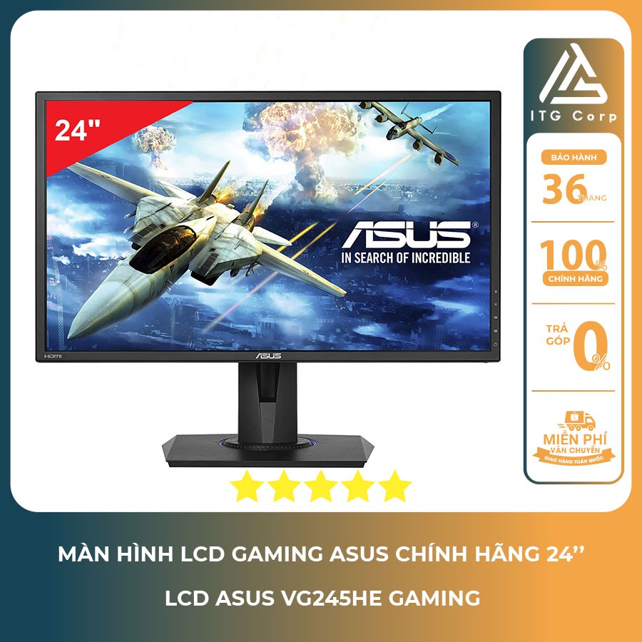 Màn hình chơi game LCD Asus VG245HE GAMING 24INCH/Full HD/1ms/FreeSync