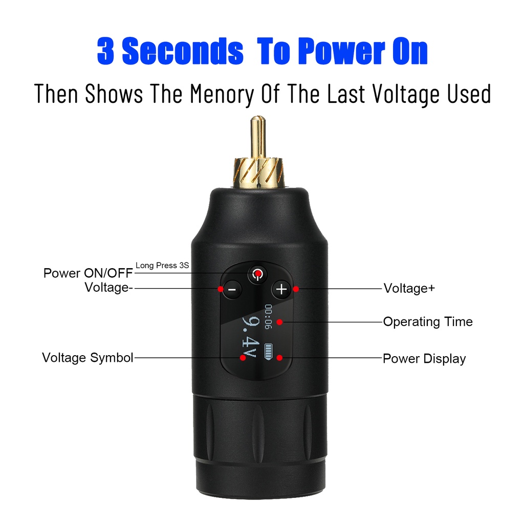 Bộ Nguồn Cấp Nguồn Cho Máy Xăm Hình Mini RCA 2022