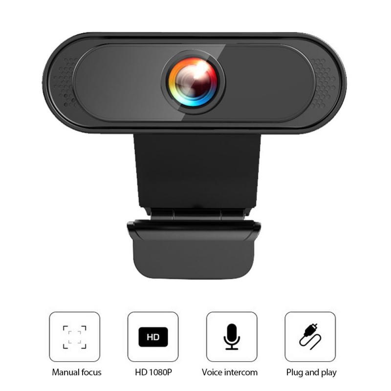 Webcam USB 2.0 Full HD 1080p Chất Lượng Cao Hỗ Trợ Đa Dụng Cho Máy Tính