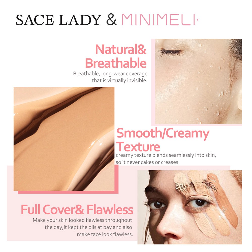 Kem Che Khuyết Điểm SACE LADY & MINIMELI Dạng Lỏng Tạo Lớp Trang Điểm Tuyệt Vời 12g/0.42oz | BigBuy360 - bigbuy360.vn