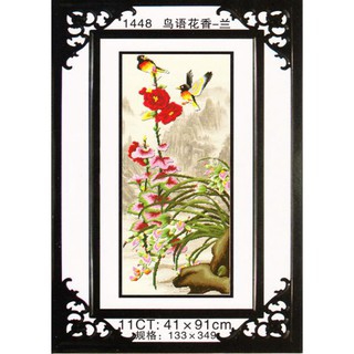 Tranh Thêu Chữ Thập 3D Tứ Quý Tứ Quý Lan 1448 (Khách tự thêu) KT:41X91CM