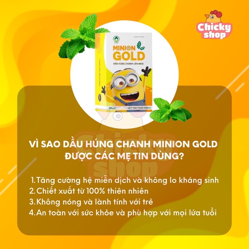 Combo 2 chai dầu húng chanh Minion Gold Dr.Maya