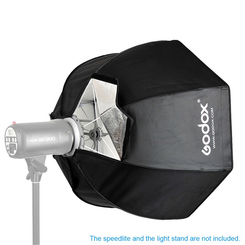 Softbox thao tác nhanh Godox 120 Cm ngàm Bowens( Kèm Grid Tổ Ong)