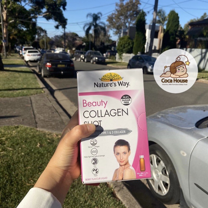 NATURE’S WAY BEAUTY COLLAGEN SHOT 10 ỐNG✅ ĐỦ BILL, TEM CHEMIST, HOT PRICE✅ Đẹp da, màu da đều