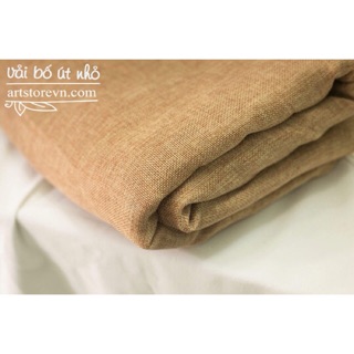 1 mét vải bố linen màu vàng kích thước khổ 1m5