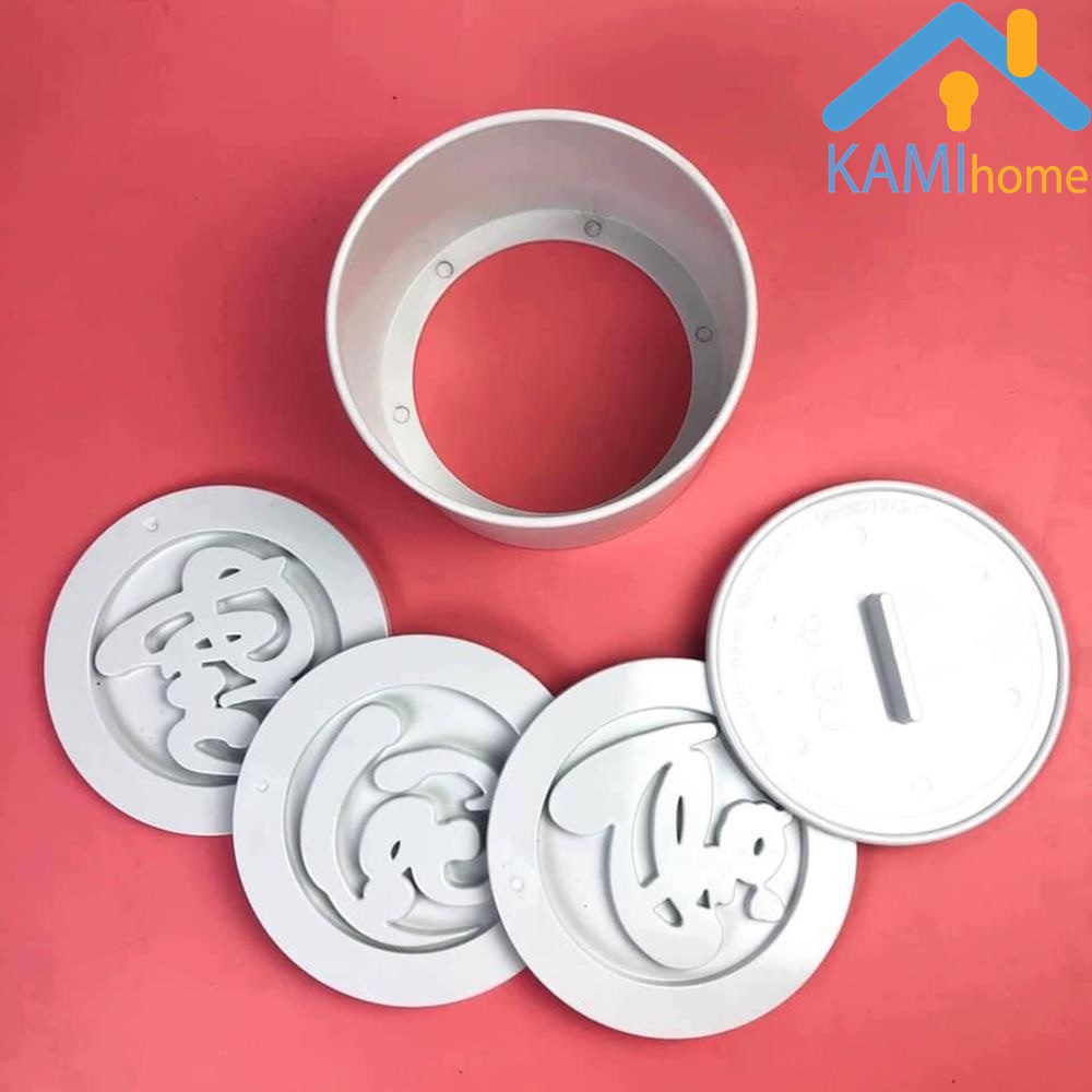 Khuôn xôi và làm bánh tạo chữ nổi Phúc Lộc Thọ gồm 3 khuôn cỡ 13cm mã 20085