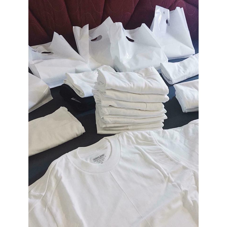 Áo Thun trơn nam nữ Kirkland - Hàng VNXK 100% cotton ( 2 màu đen và trắng )