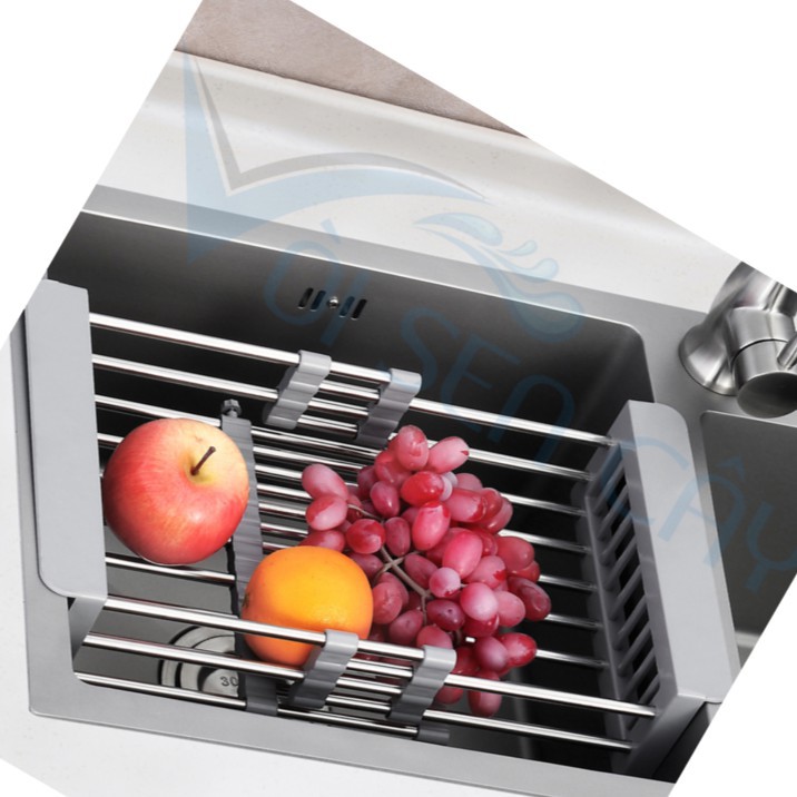 {SALE- HP}Rổ đựng chén dĩa, hoa quả đa năng phù hợp với mọi kích cỡ chậu rửa chén, khay chén, rổ chậu chén, rổ inox