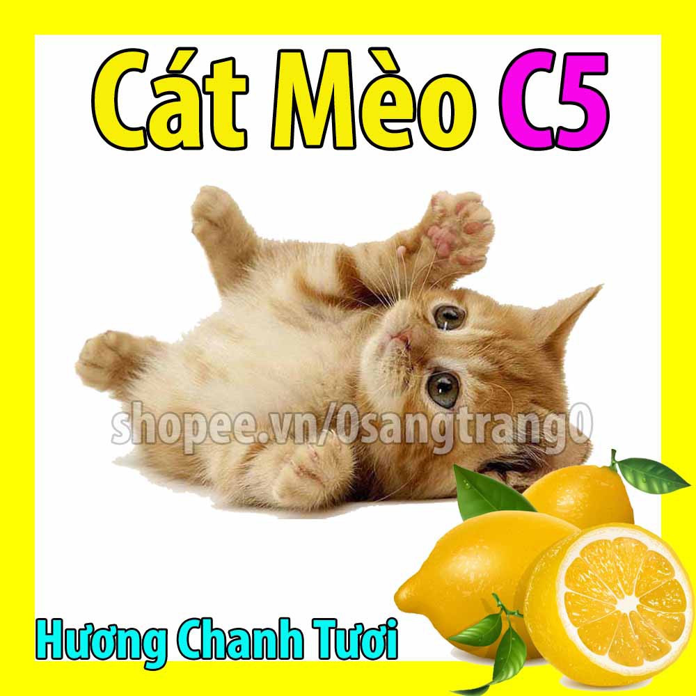 10kg Cát Mèo C5 Khữ Khuẩn Vón Cục Tốt Có Hạt Khữ Mùi