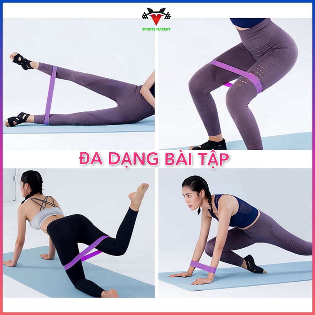 Dây kháng lực miniband, dây kháng lực tập gym, yoga, Tập chân, Mông Dành Cho Nam Nữ [ Dây đàn Hồi Cao cấp ]