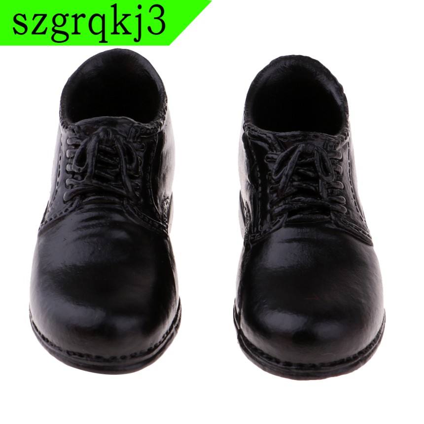 Giày Da Màu Đen Tỉ Lệ 1: 6 Cho Mô Hình Nhân Vật 12 ''