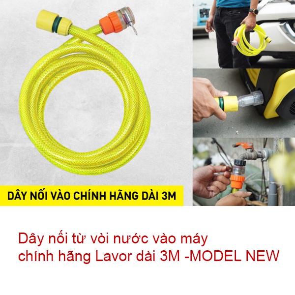 Máy xịt rửa xe mini phun áp lực nước cao áp Lavor SMART120 new model, 1700W,  bảo hành 1 năm