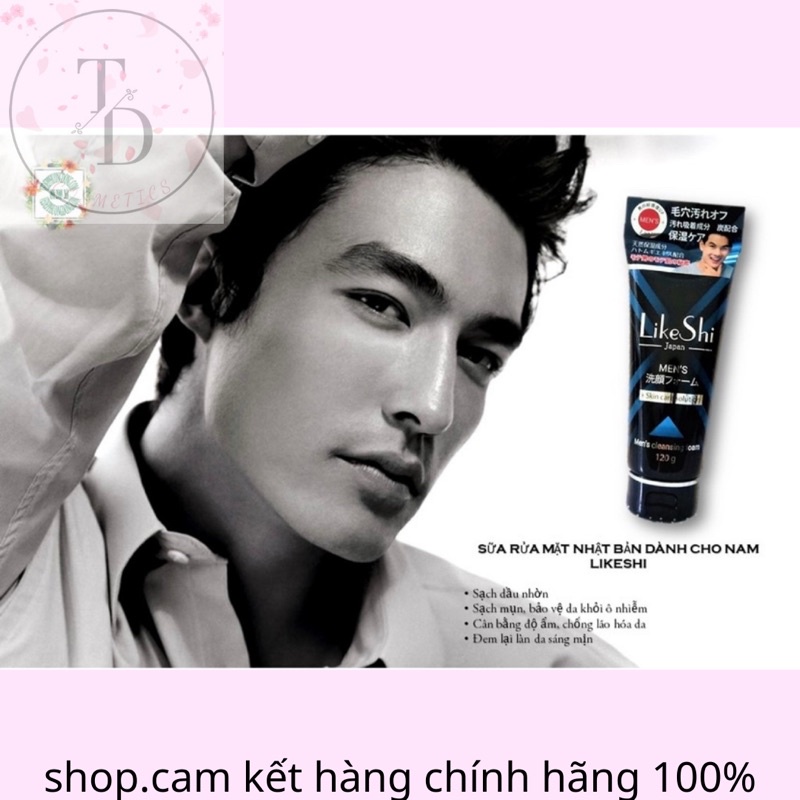 Sữa Rửa Mặt Nam trắng da sạch mụn LIKESHI nhật bản 120ml hàng chính hãng