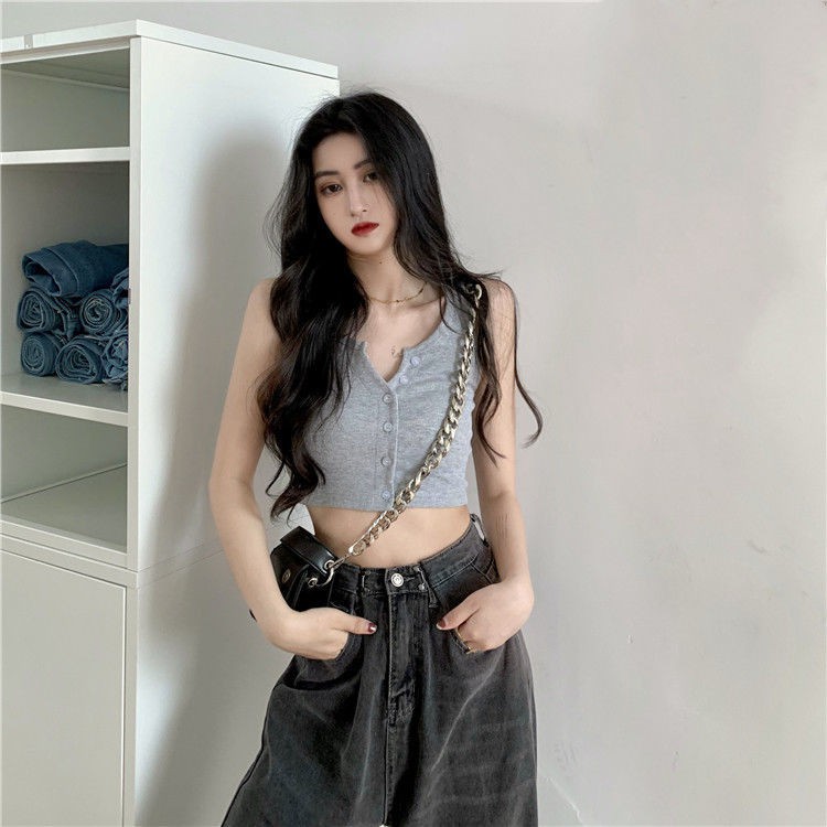 Áo Hai Dây Ôm Dáng Phong Cách Hàn Quốc Thời Trang Mùa Hè Cho Nữ | BigBuy360 - bigbuy360.vn