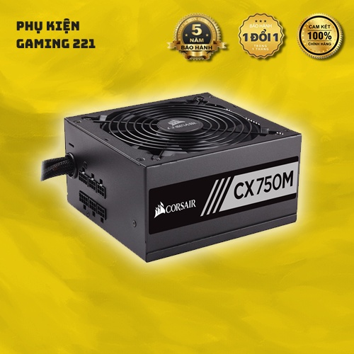 Nguồn Máy Tính - PSU Corsair CX750M 750W chuẩn 80 Plus Bronze Semi Modul  - Hàng chính Hãng