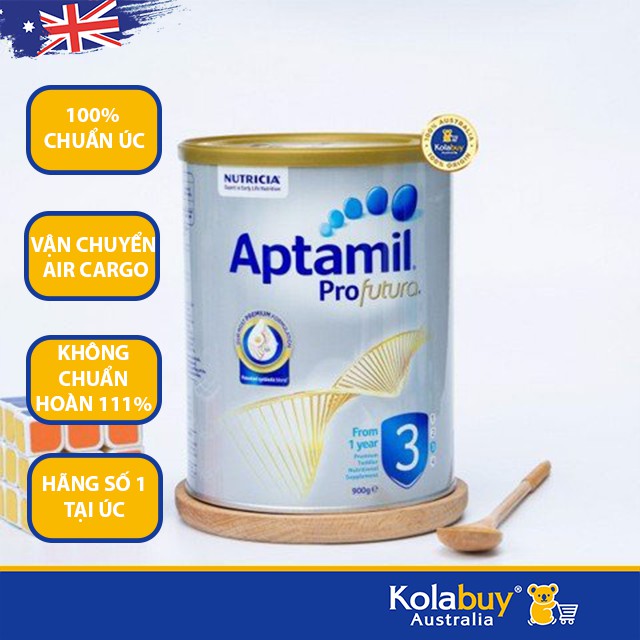 Sữa bột Aptamil Pro số 3 của Úc Aptamil cho trẻ từ 1-3 tuổi Aptamil Profutura Toddler 900g