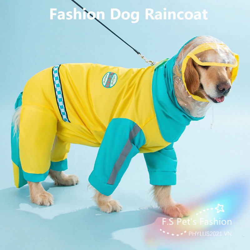 Áo Mưa Thời Trang Nhiều Màu Sắc Cho Chó Cỡ Vừa Và Lớn 3XL-8XL