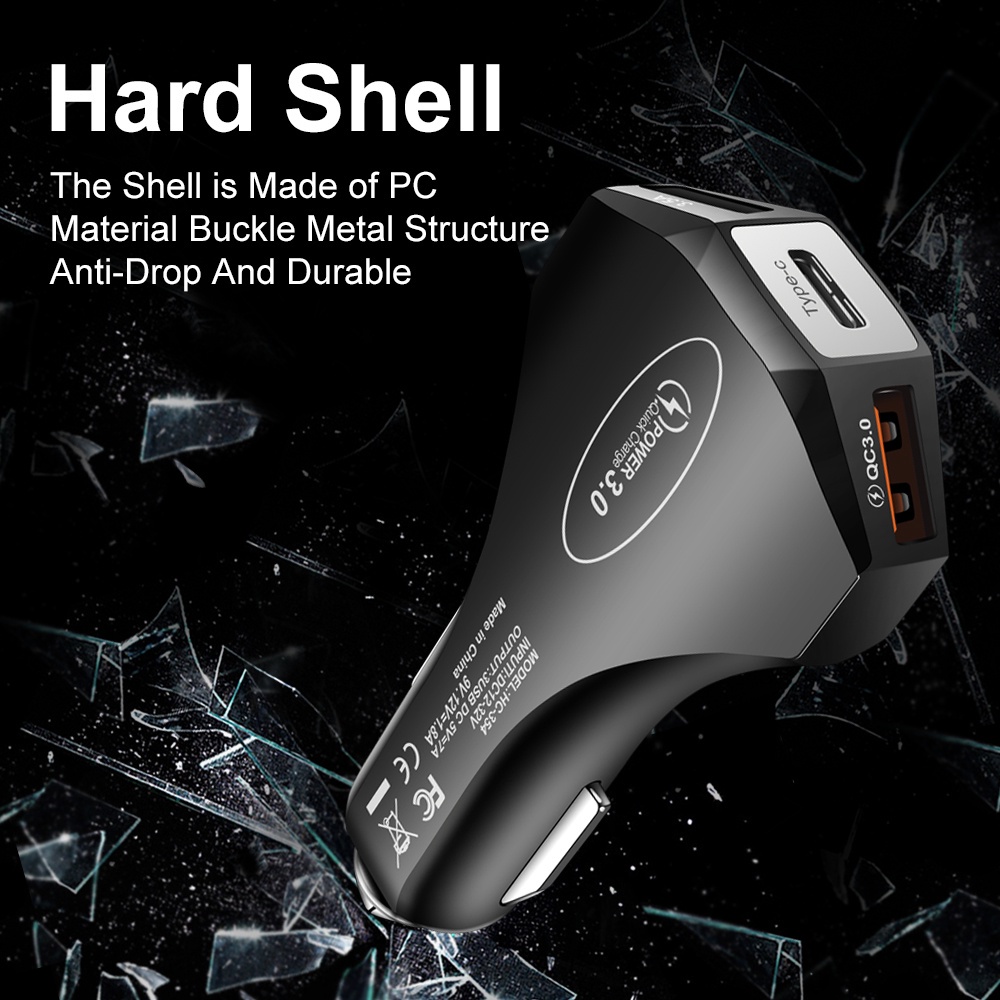 VANS Tẩu Sạc Điện Thoại Di Động 3 Cổng USB 7A Cho Xiaomi Huawei QC3.0