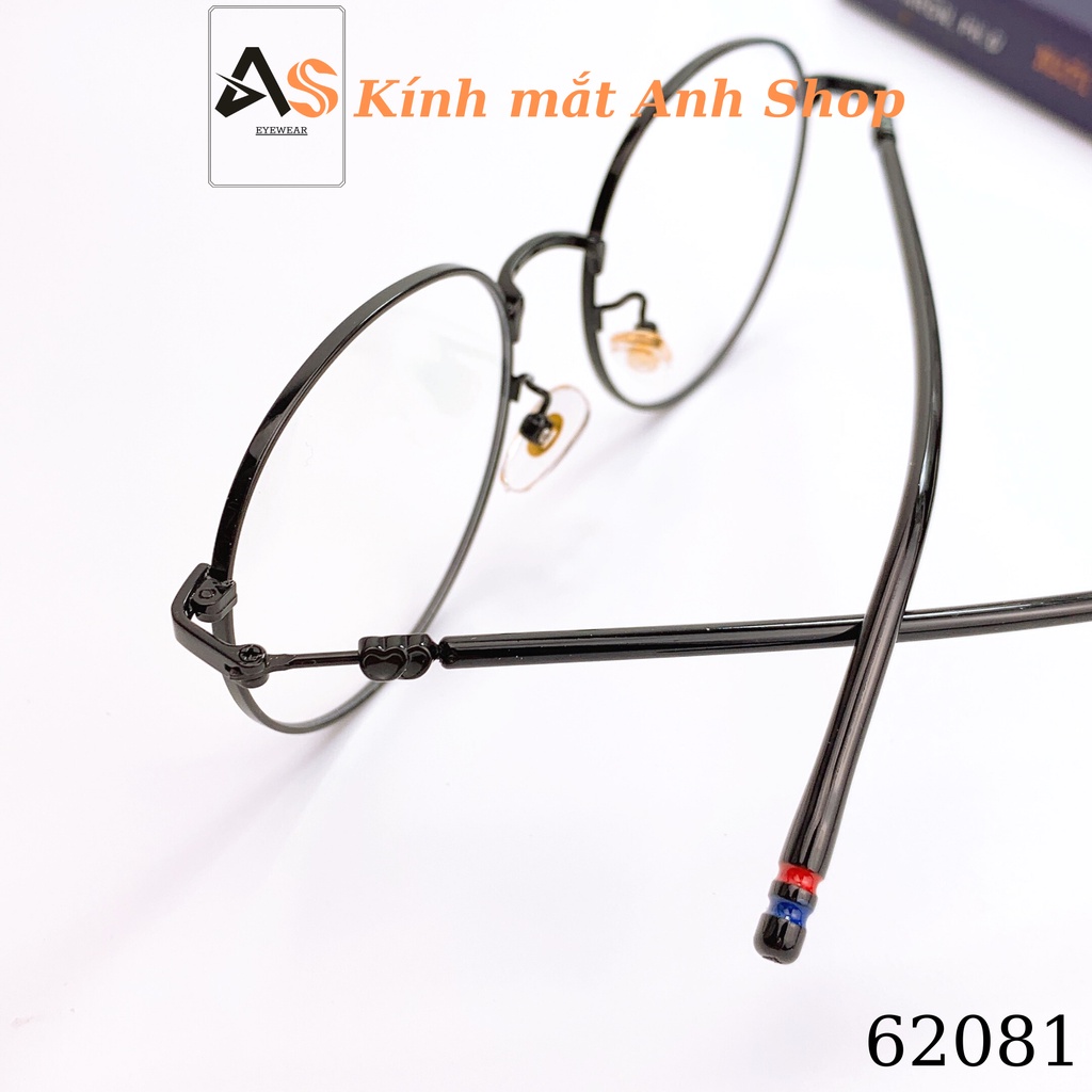 Gọng mắt tròn chất liệu kim loại thanh mảnh thời trang 62081