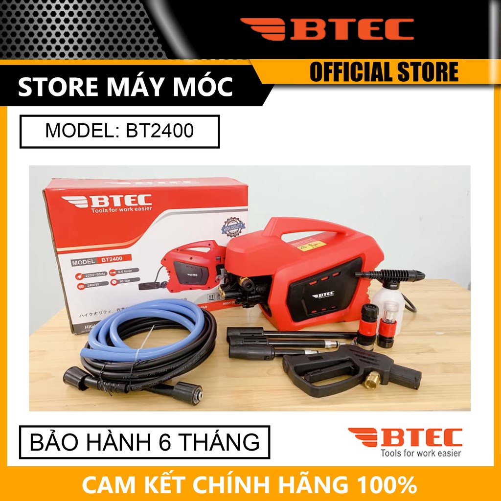 MÁY XỊT RỬA XE BTEC BT2400 - 2400W - HÀNG CHÍNH HÃNG